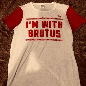 White and Red Ohio State T-shirt from PINK